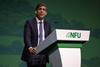Prime Minister Rishi Sunak speaks at the National Farmers Union in Birmingham