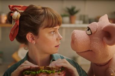 quorn ad screen shot pig