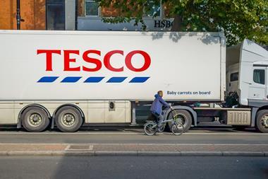 tesco lorry delivery supplies truck supermarket