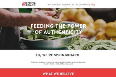 Kraft Heinz accelerator programme Springboard_website screenshot