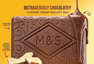 Outrageously Chocolatey Custard Cream Biscuity Egg