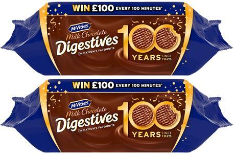 McVitie's Chocolate Digestives 100 year packs