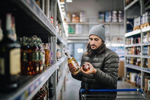 whiskey supermarket shopper alcohol spirits
